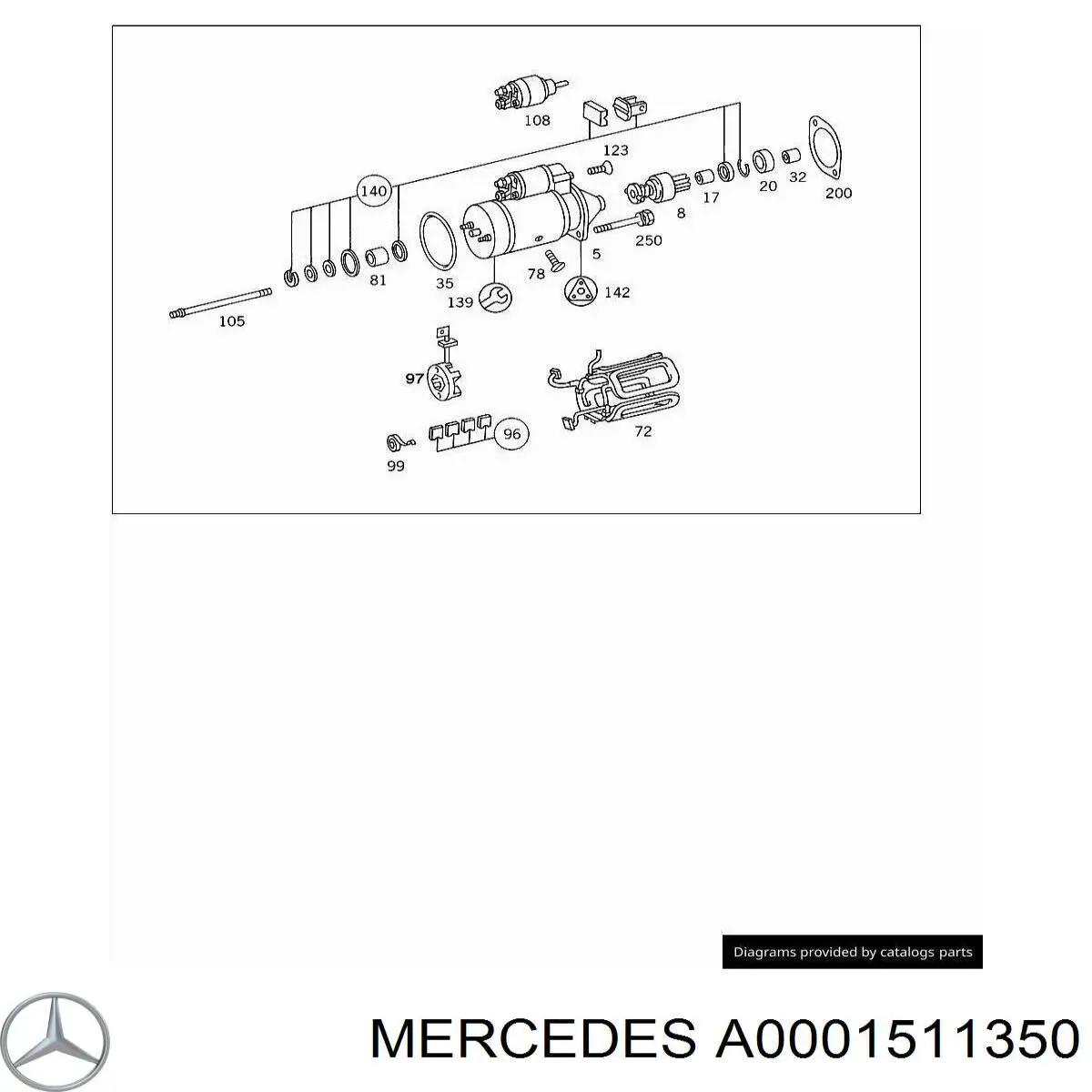 Buje de arranque Mercedes A0001511350 precio, desde 1,33 EUR