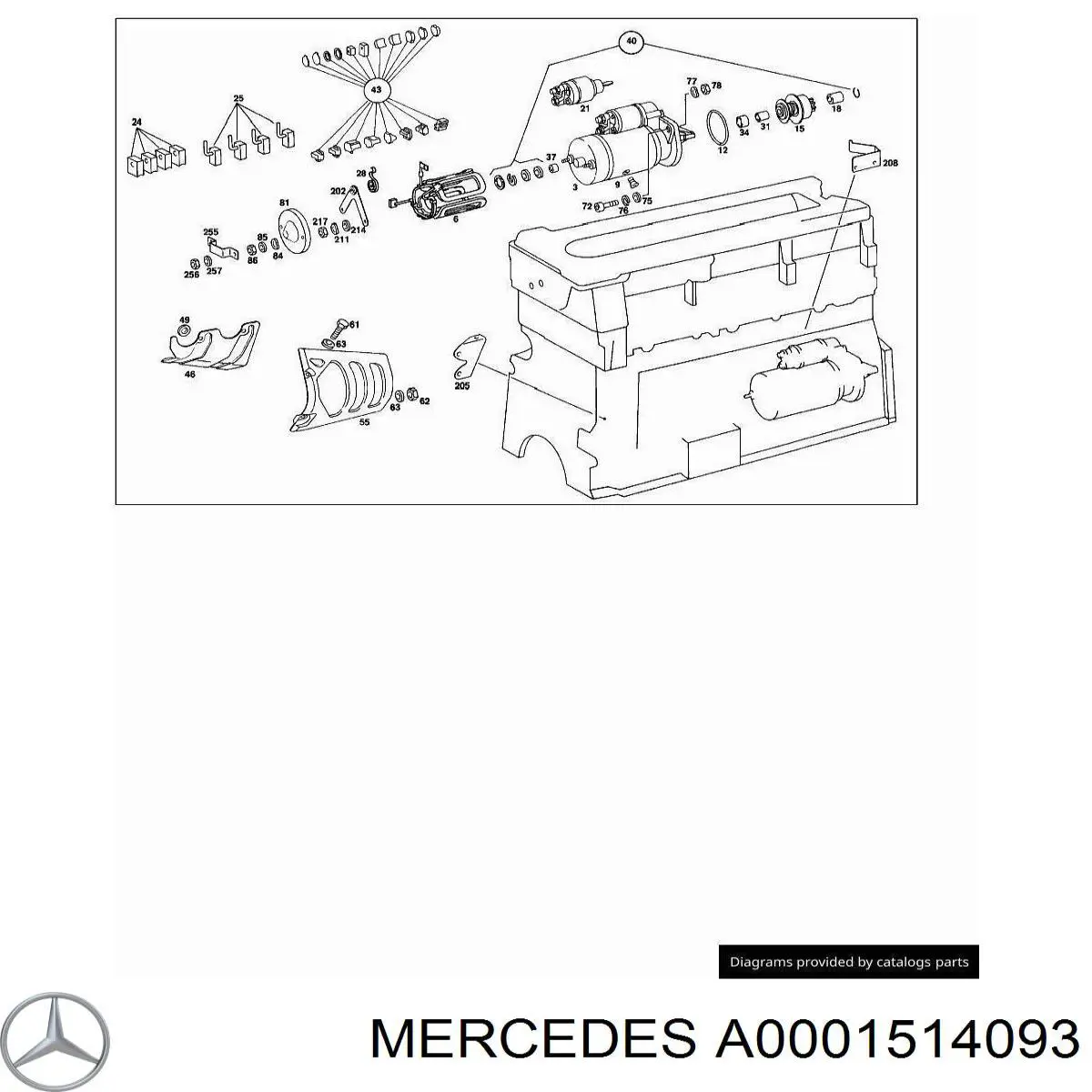 Kit de reparación, Motor de arranque para Mercedes E (C124)