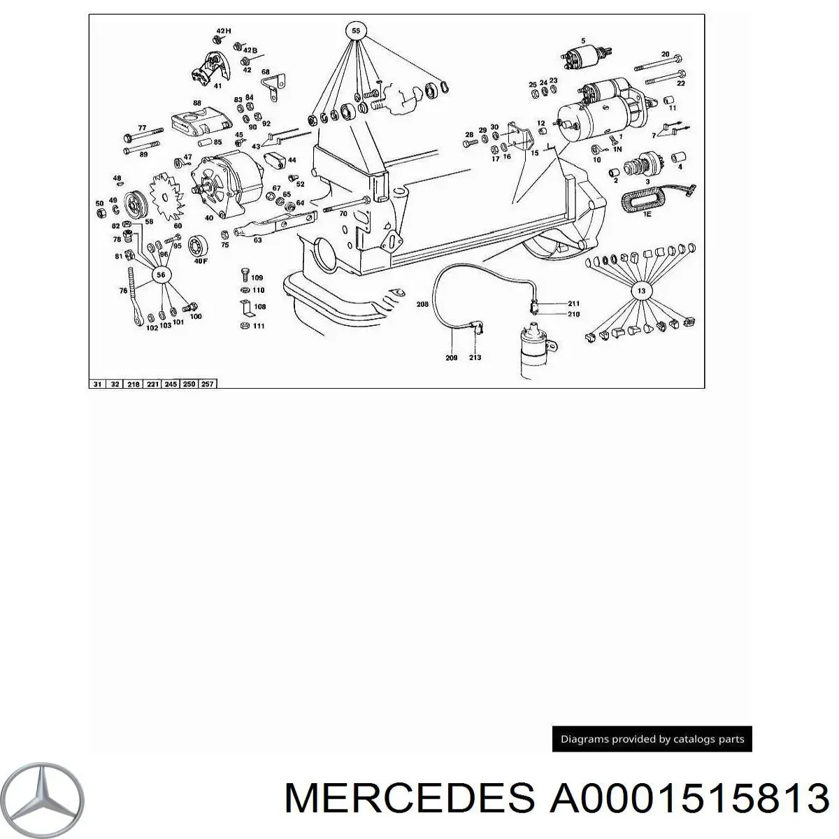 0001515813 Mercedes bendix, motor de arranque