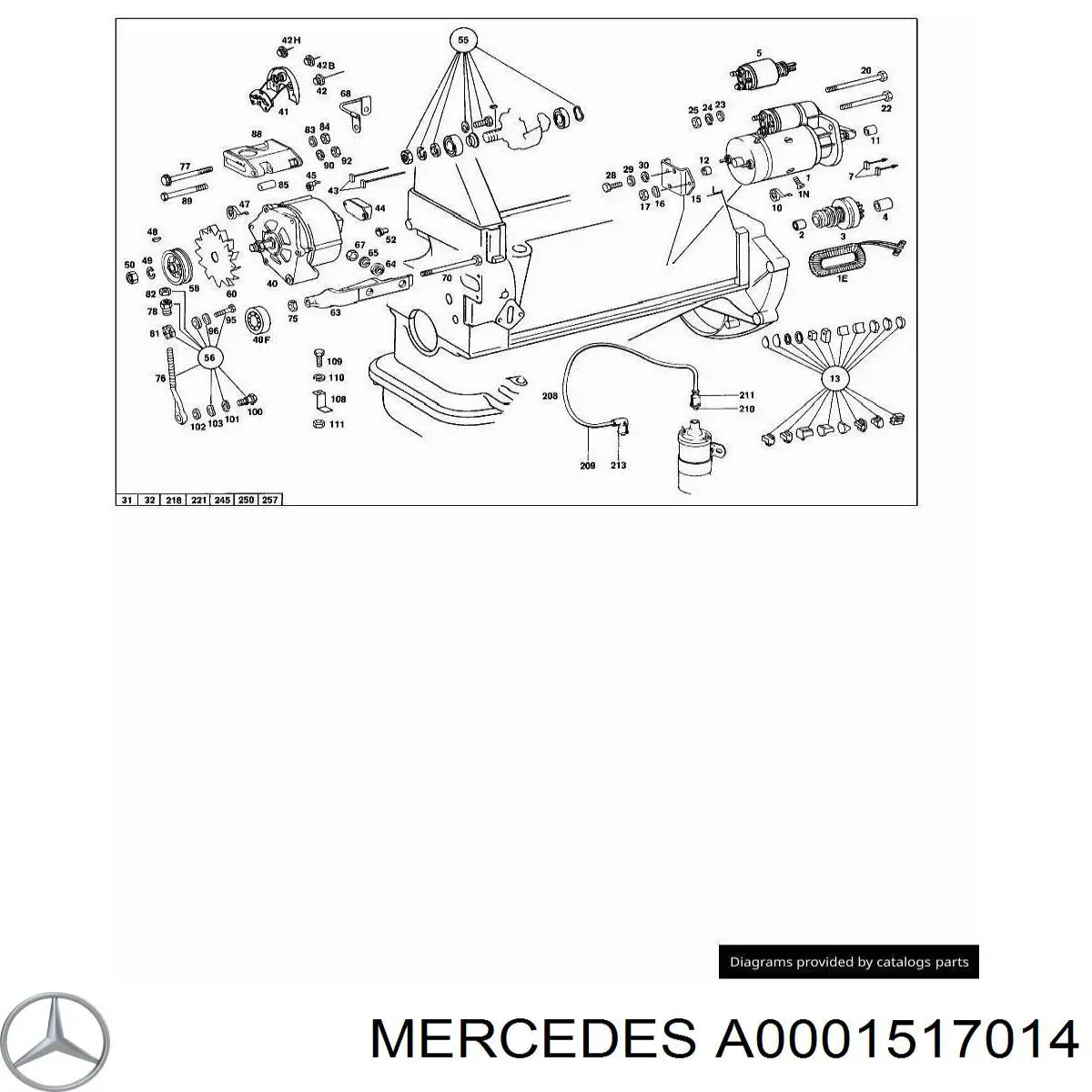 Escobilla de arranque Mercedes A0001517014 precio, desde 4,04 EUR