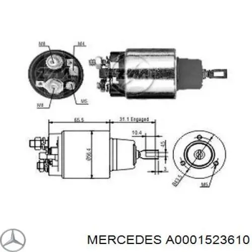 A000152361064 Mercedes interruptor magnético, estárter