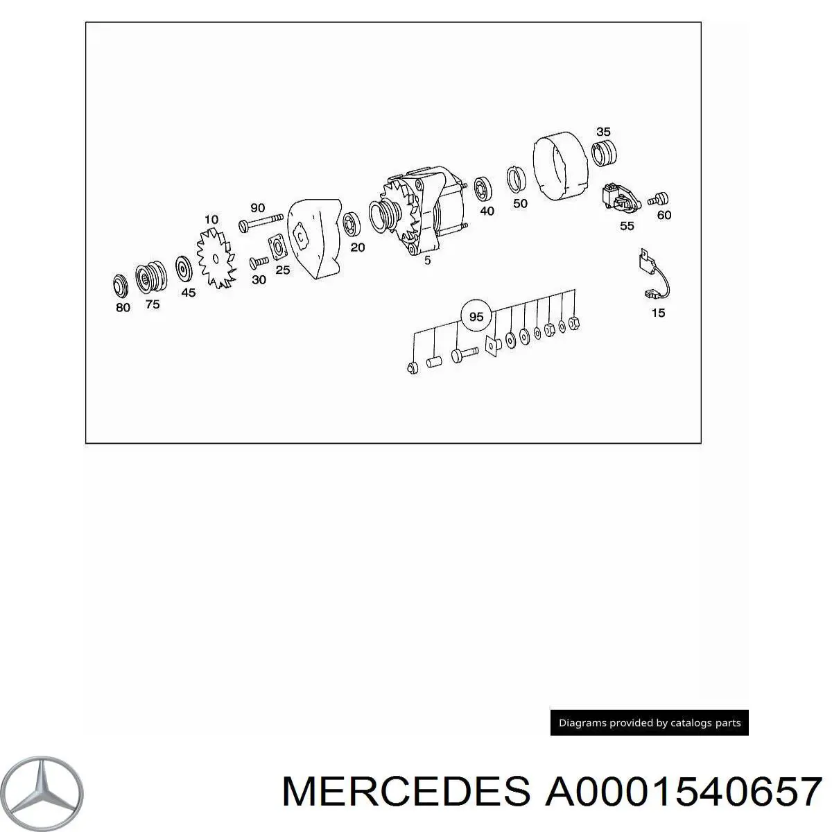 Tapa trasera del alternador 333875 Cargo