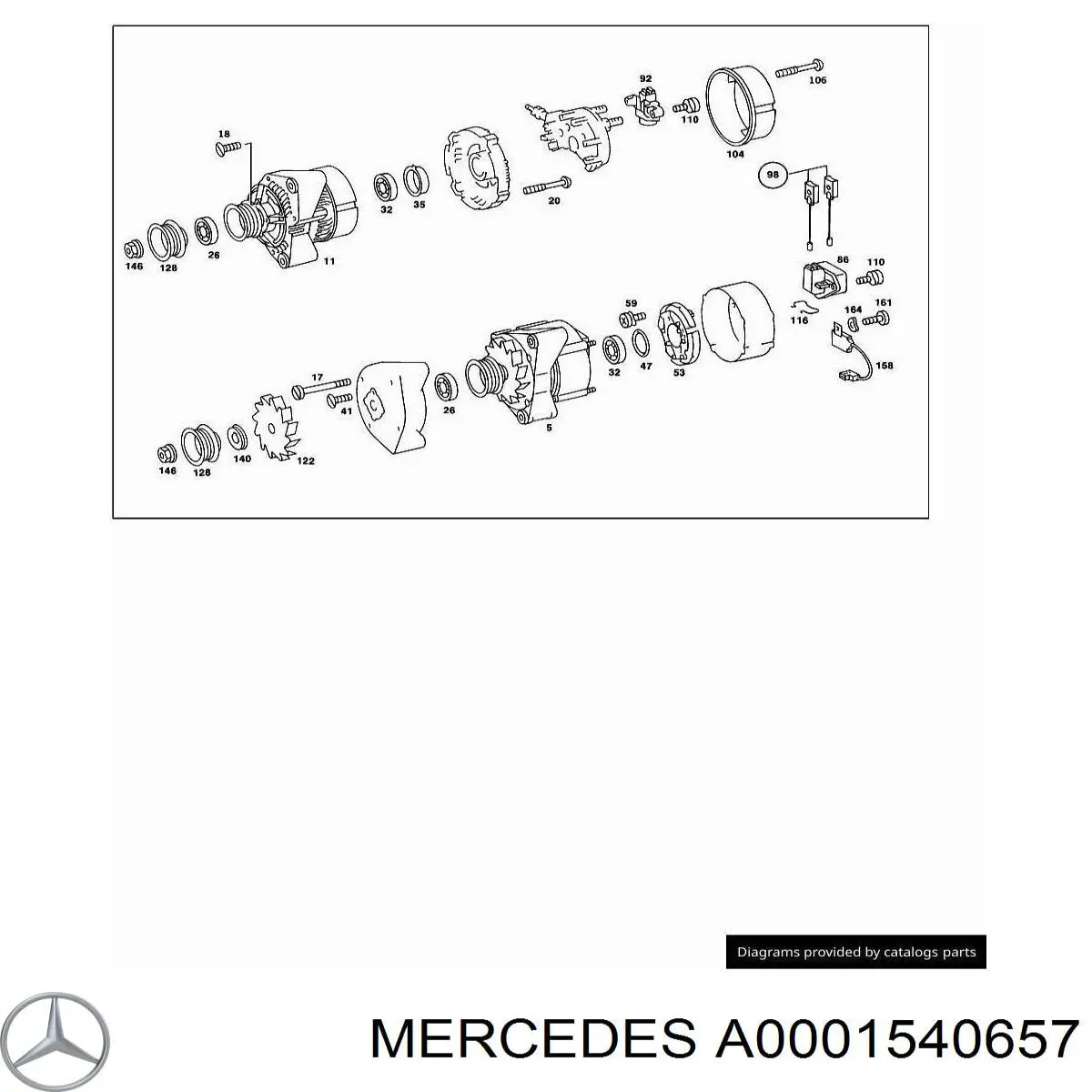 Tapa de el generador para Mercedes Sprinter (903)