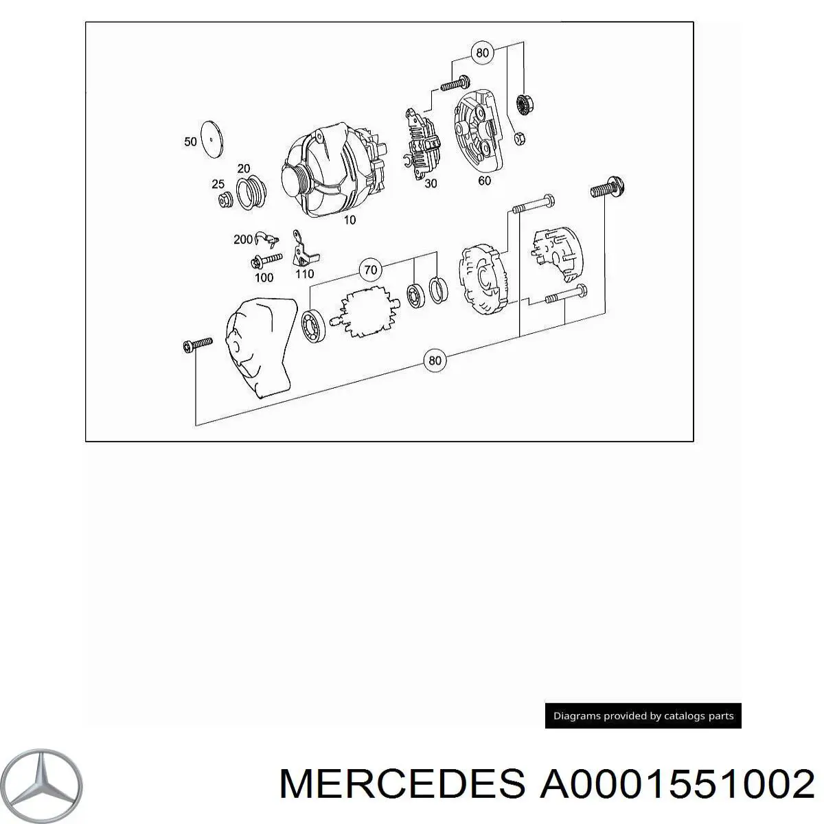 Comprar A0009980123 Mercedes Tapa de la polea del alternador