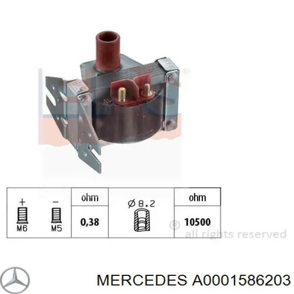 A0001586203 Mercedes bobina