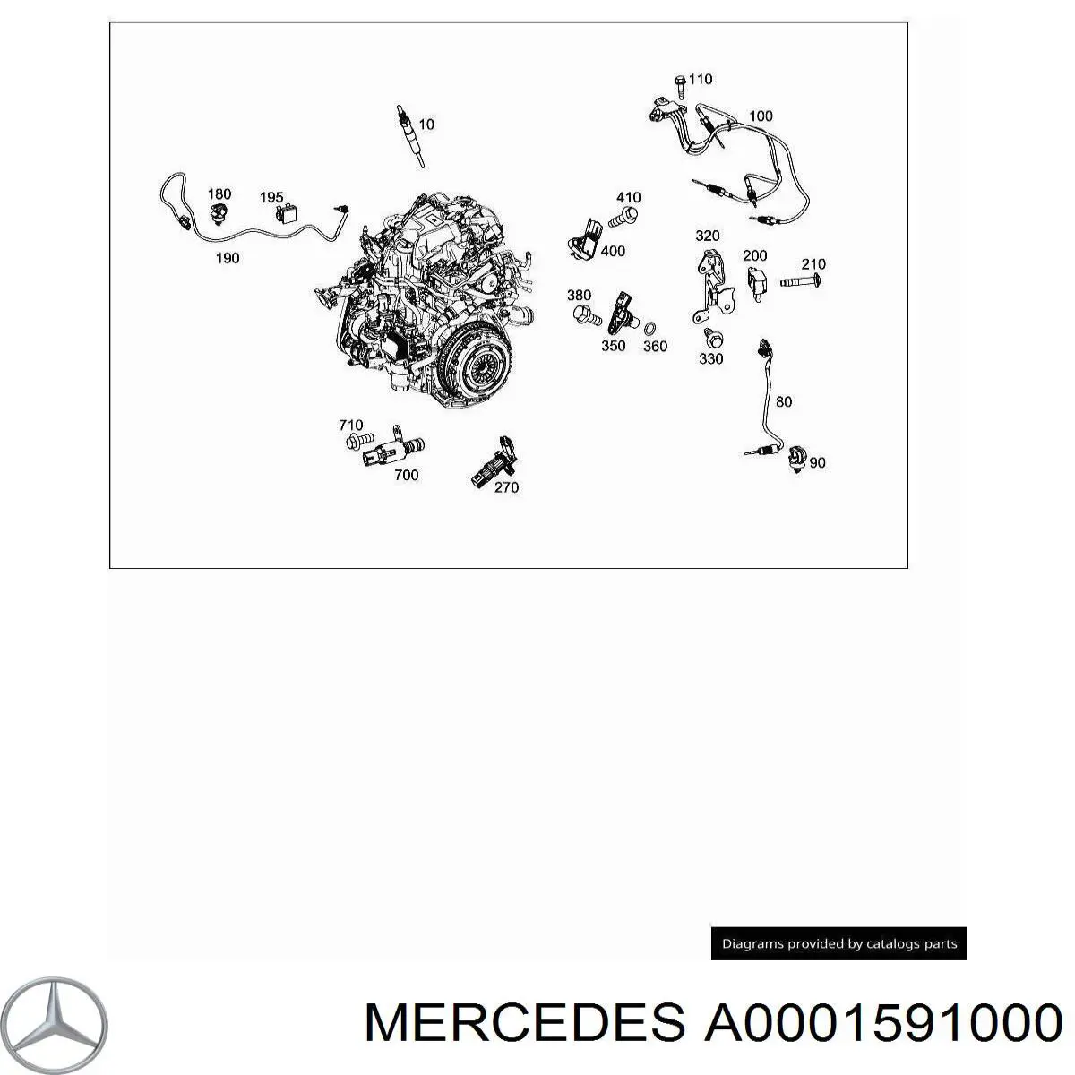 0001591000 Mercedes bujía de incandescencia