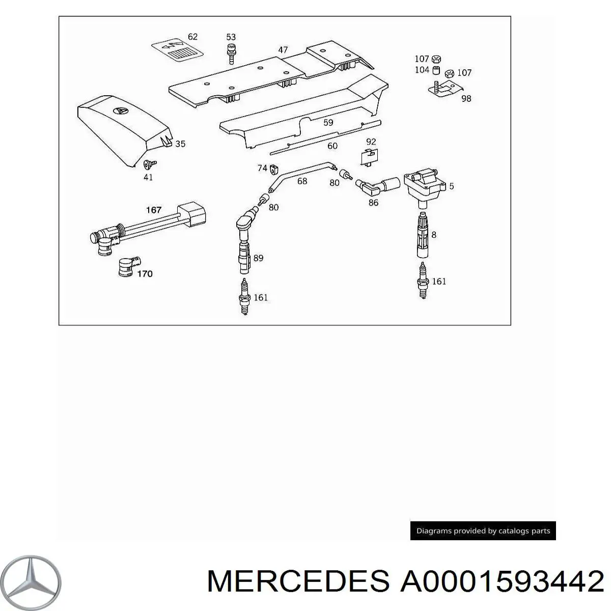 Comprar A0001593442 Mercedes Terminal de bujía