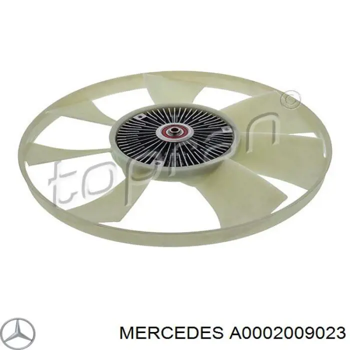 A0002009023 Mercedes rodete ventilador, refrigeración de motor