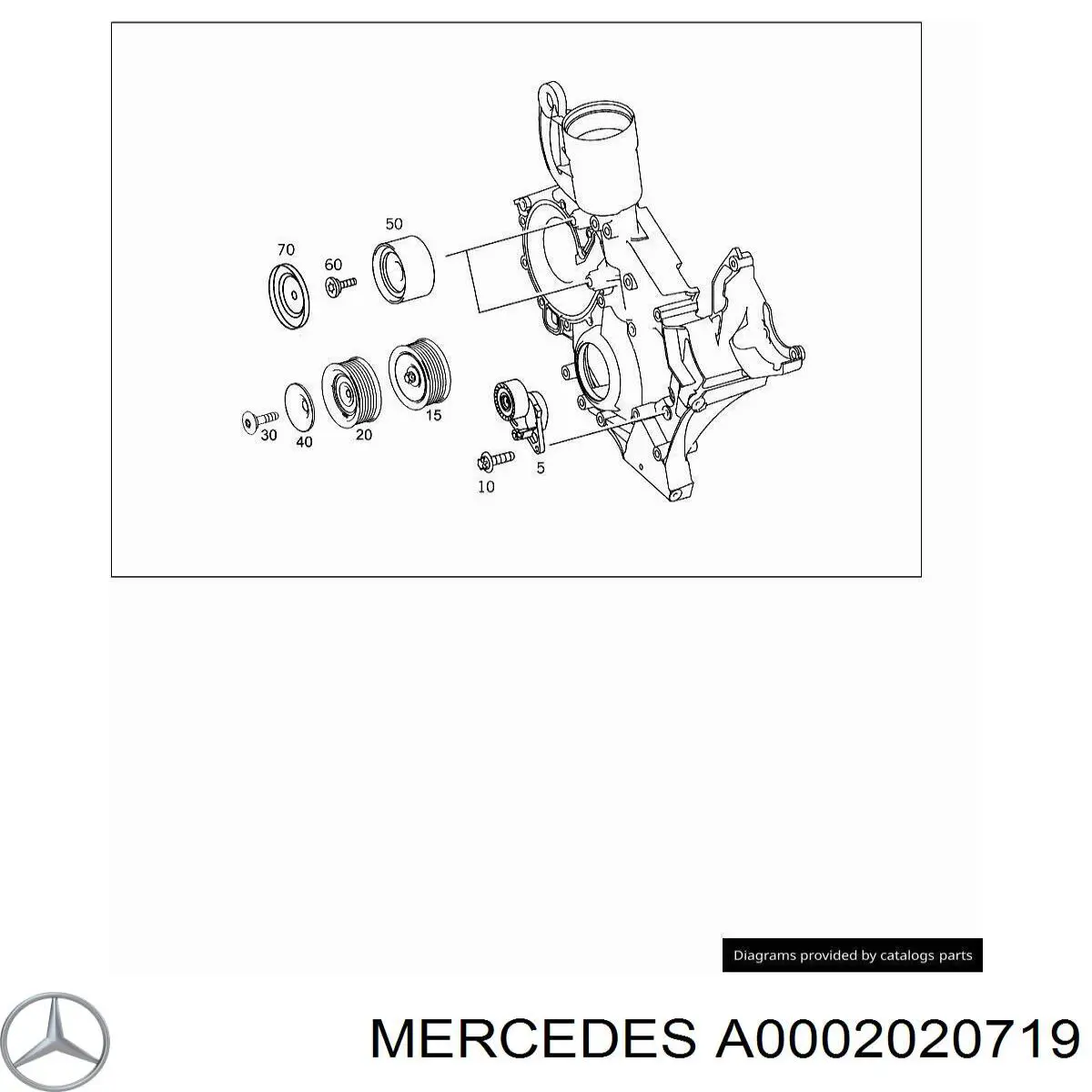 A0002020719 Mercedes polea inversión / guía, correa poli v