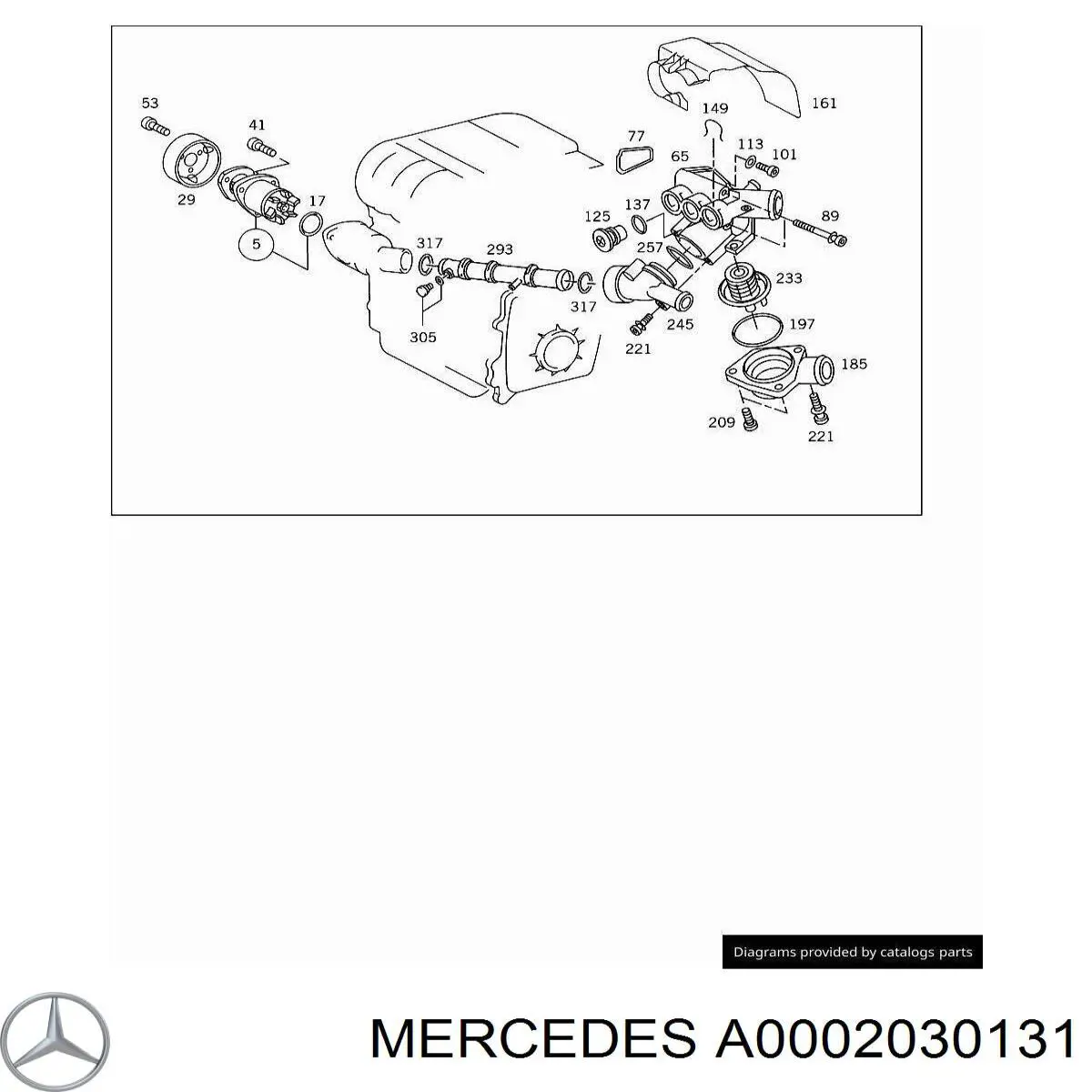 Brida del sistema de refrigeración (triple unión) Mercedes A0002030131 precio, desde 4,29 EUR
