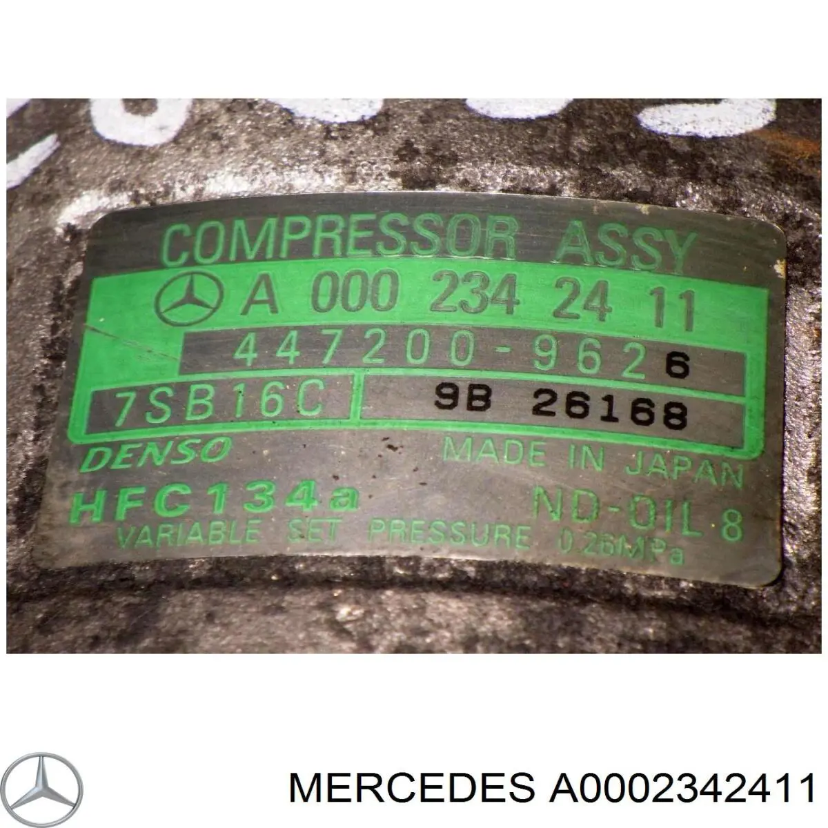 A0002342411 Mercedes compresor de aire acondicionado