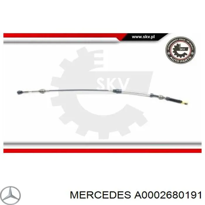 A0002680191 Mercedes cable de accionamiento, caja de cambios (selección de marcha)