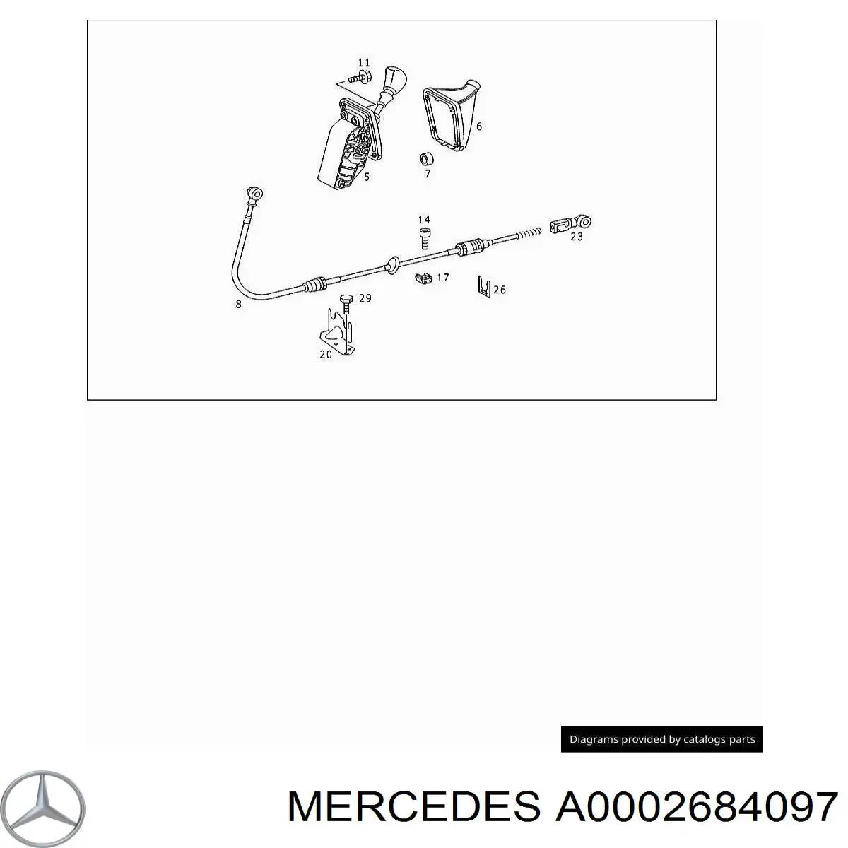 A0002684097 Mercedes revestimiento de la palanca de cambio