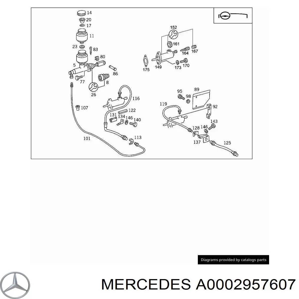 Comprar A0002957607 Mercedes Bombín de embrague
