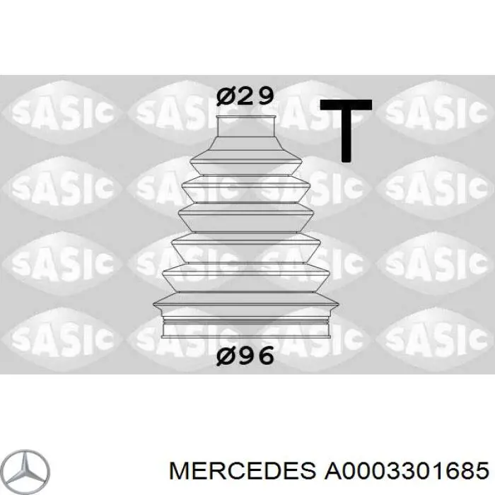 A0003301685 Mercedes fuelle, árbol de transmisión delantero exterior