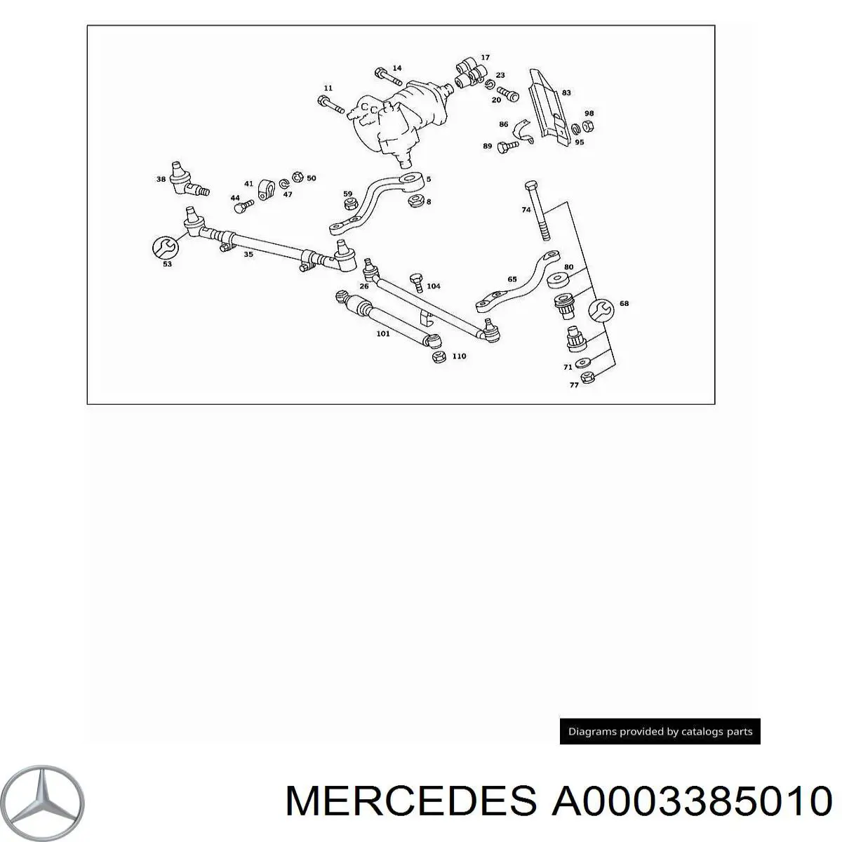 A0003385010 Mercedes boquilla de dirección