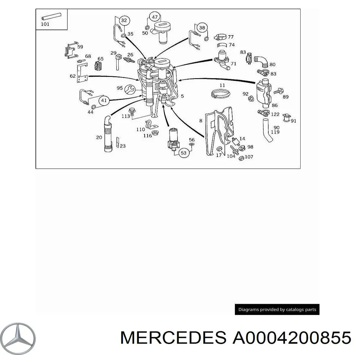 Válvula de purga de la pinza de freno delantera Mercedes 0004200855 precio, desde 3,16 EUR