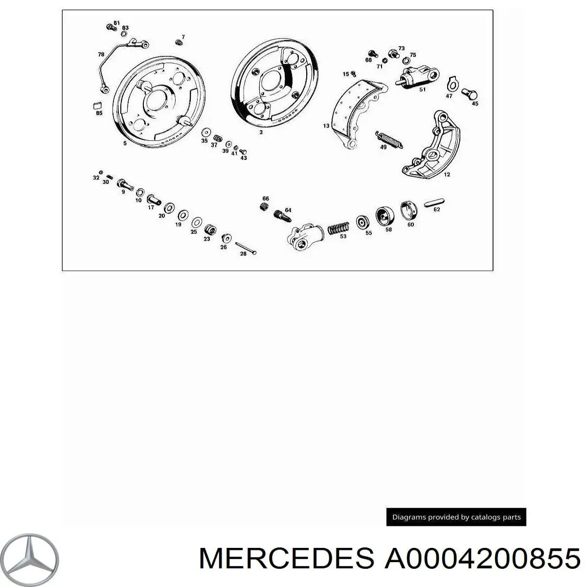 Válvula de purga de la pinza de freno delantera Mercedes 0004200855