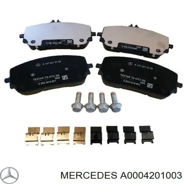 Comprar A0004201003 Mercedes Pastillas delanteras de freno