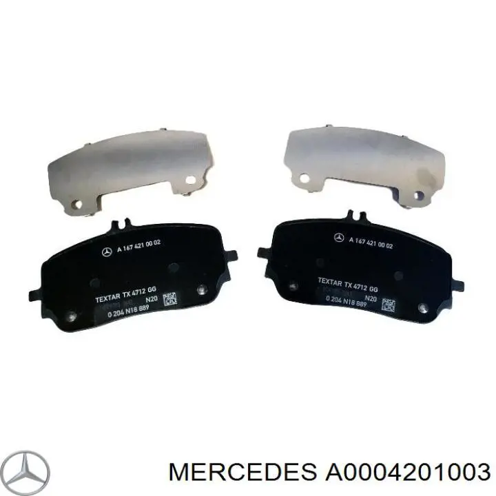 A0004201003 Mercedes pastillas de freno delanteras