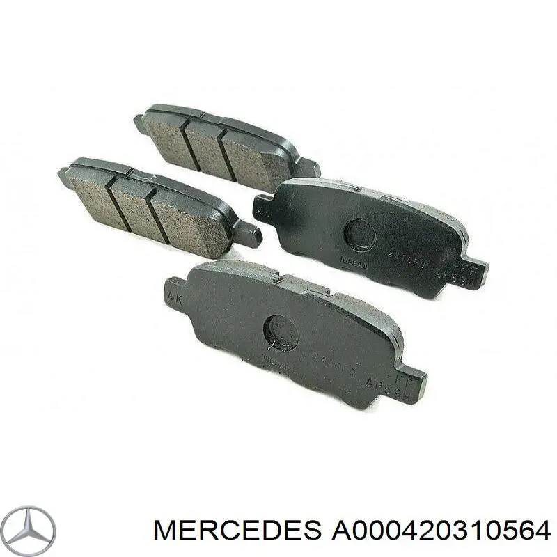 A000420310564 Mercedes pastillas de freno traseras