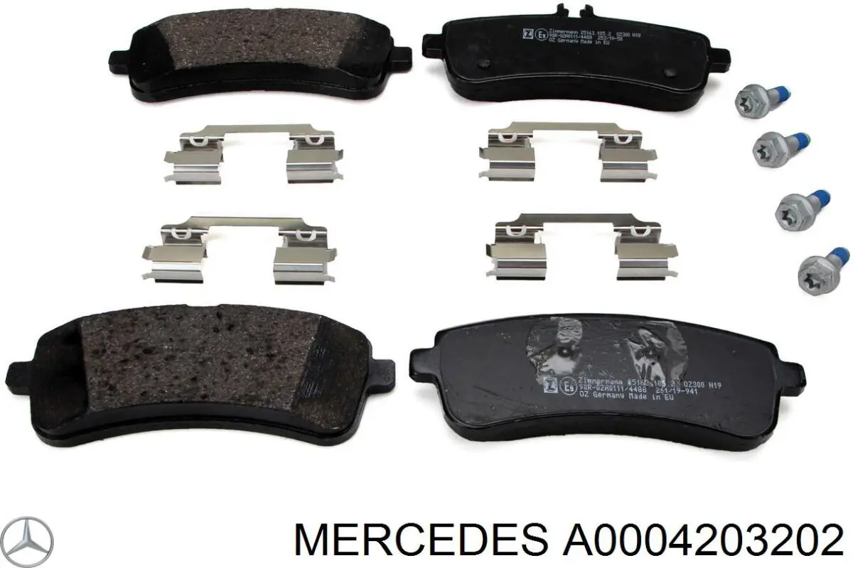 Pastillas traseras de freno Mercedes A0004203202 precio, desde 53,21 EUR