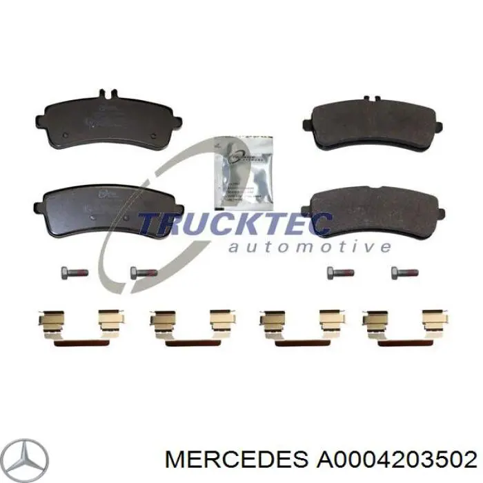 A0004203502 Mercedes pastillas de freno traseras