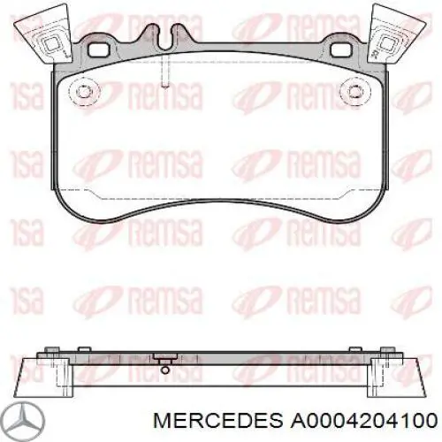 A0004204100 Mercedes pastillas de freno delanteras