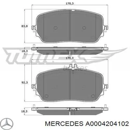 Pastillas de freno traseras Mercedes GLS X167