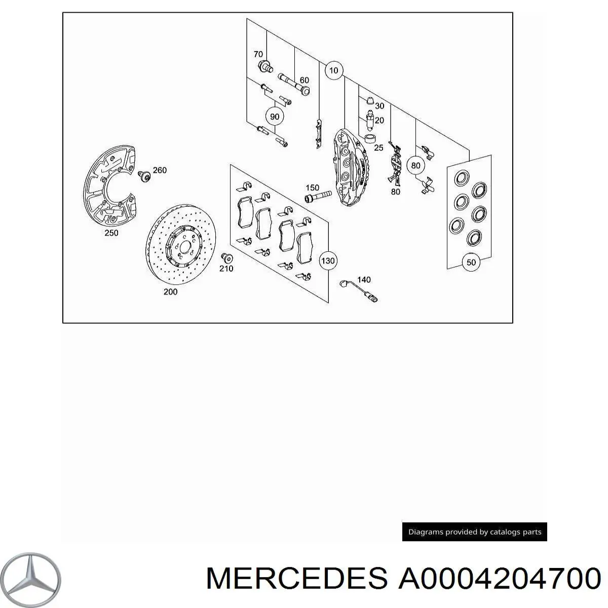 0004209400 Mercedes pastillas de freno delanteras