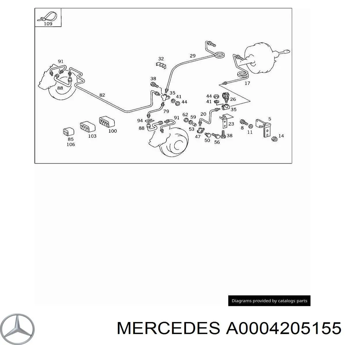 Comprar A0004205155 Mercedes Válvula de purga de la pinza de freno trasera