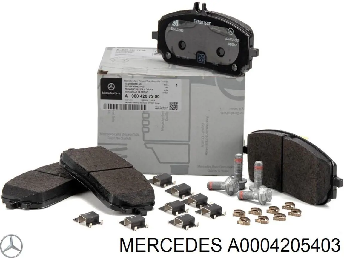 A0004205403 Mercedes Pastillas delanteras