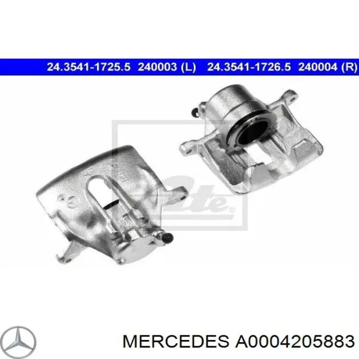 Pinza de freno delantera derecha Mercedes A0004205883 precio, desde 67,84 EUR