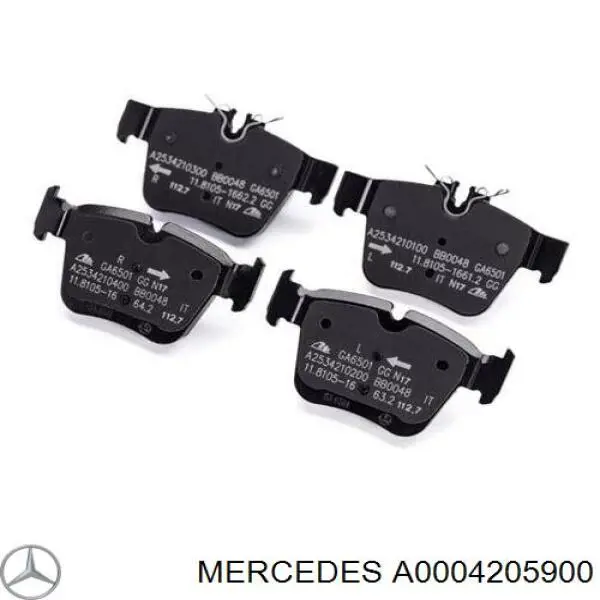 Comprar A0004205900 Mercedes Pastillas de freno traseras