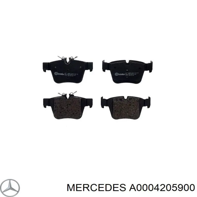 Pastillas traseras Mercedes A0004205900