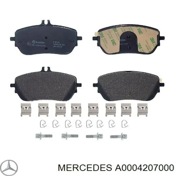 Pastillas freno delanteras Mercedes A0004207000 precio, desde 32,16 EUR
