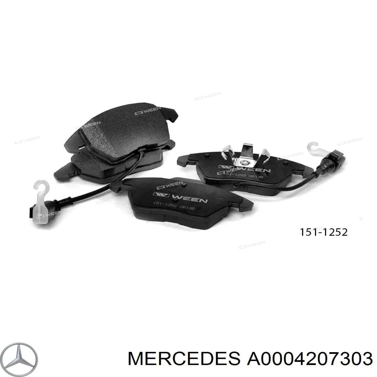Comprar A0004207303 Mercedes Pastillas de freno traseras
