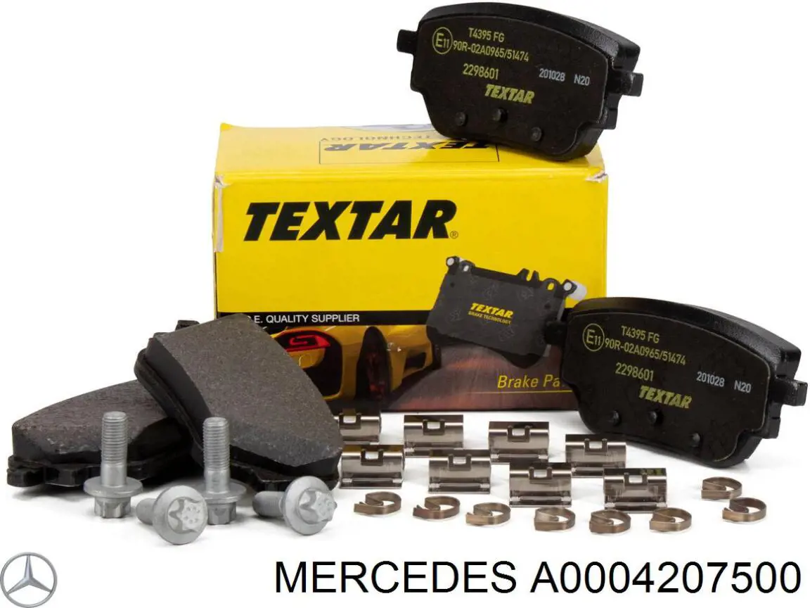 Pastillas traseras de freno Mercedes A0004207500 precio, desde 29,21 EUR