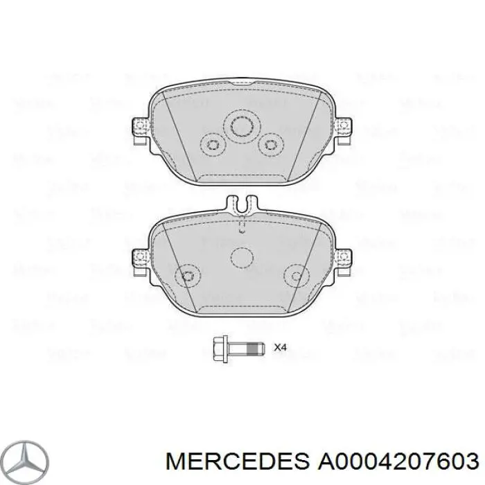 Pastillas traseras de freno Mercedes A0004207603 precio, desde 58,49 EUR