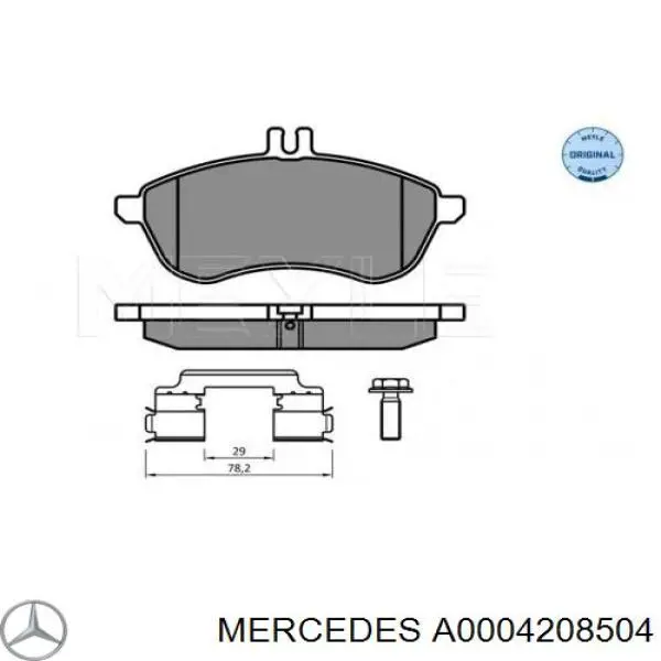 Pastillas freno delanteras Mercedes A0004208504 precio, desde 32,50 EUR