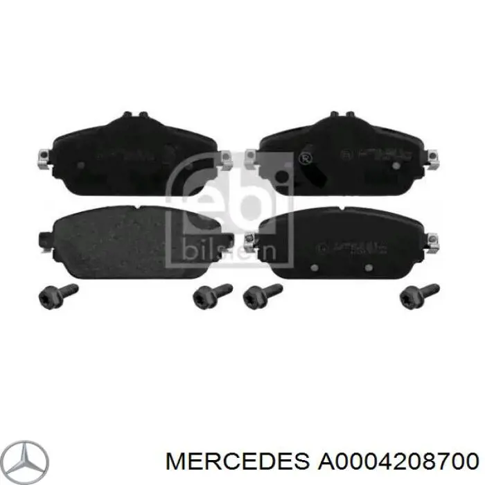 Pastillas de freno A0004208700 Mercedes