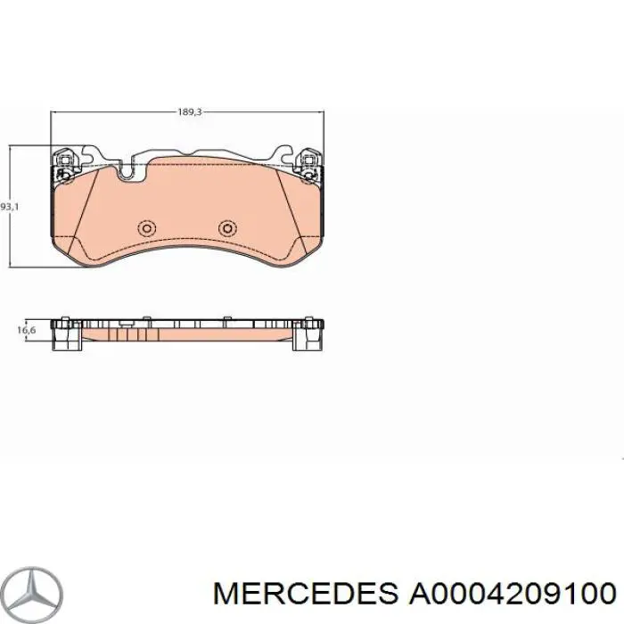 Pastillas freno delanteras Mercedes A0004209100 precio, desde 145,12 EUR