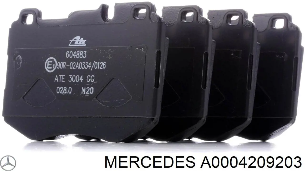 Pastillas traseras de freno Mercedes A0004209203 precio, desde 44,35 EUR