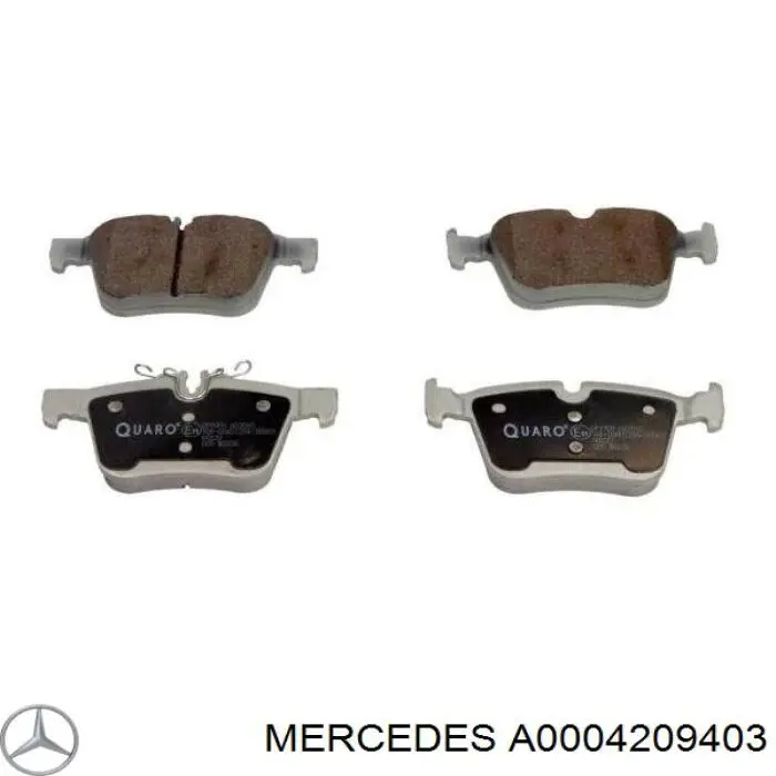 Pastillas traseras de freno Mercedes A0004209403 precio, desde 29,28 EUR