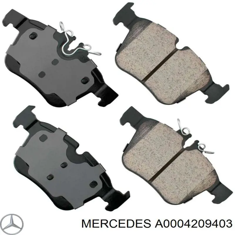 Pastillas de freno traseras A0004209403 Mercedes