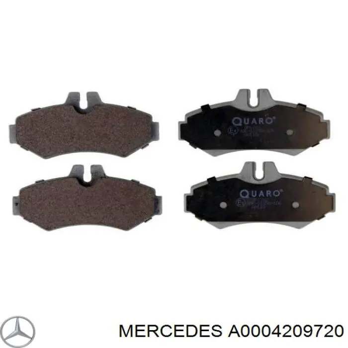 Pastillas de freno traseras MERCEDES A0004209720