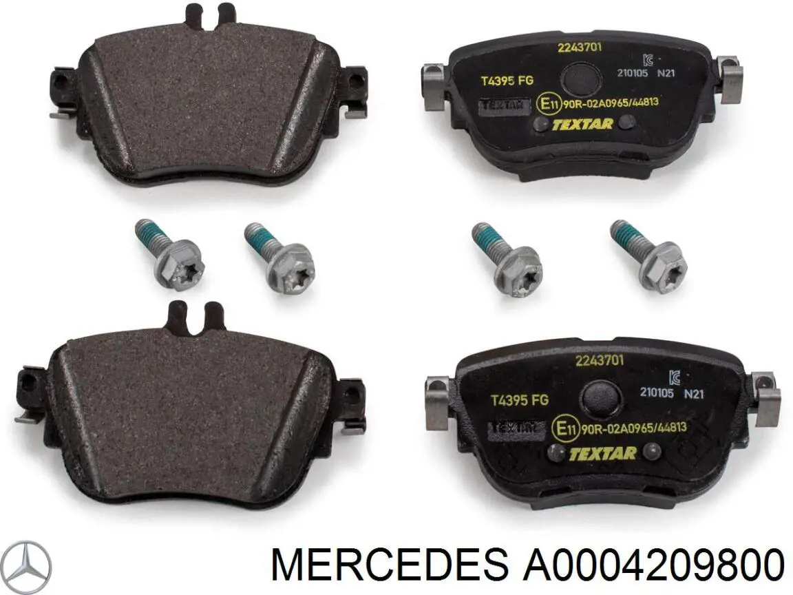 Pastillas traseras de freno Mercedes A0004209800 precio, desde 44,35 EUR