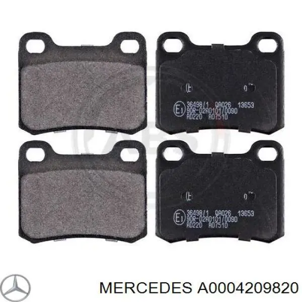 Comprar A0004209820 Mercedes Pastillas de freno traseras