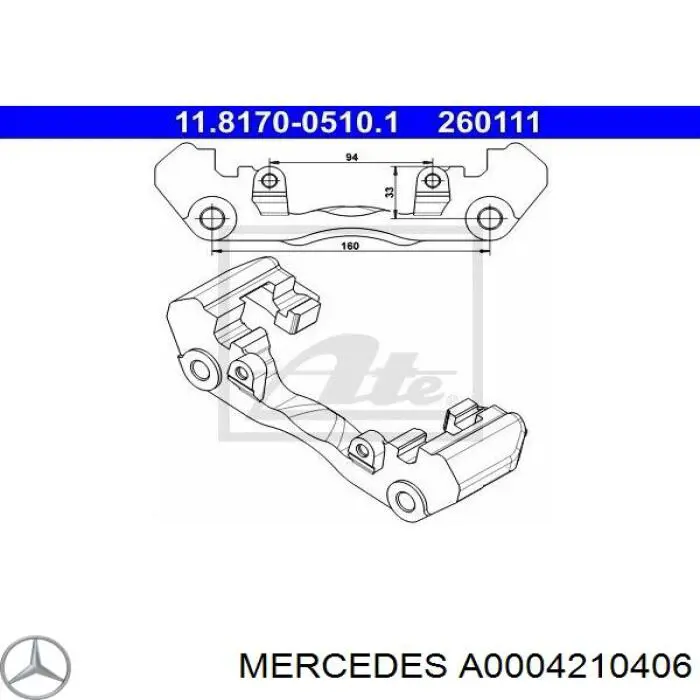 Comprar A0004210406 Mercedes Soporte de la pinza de freno delantera