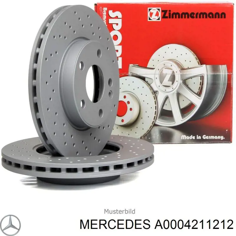 Disco de freno A0004211212 Mercedes